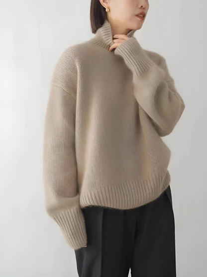 Kaschmir Rollkragenpullover Damen | Weiche Textur