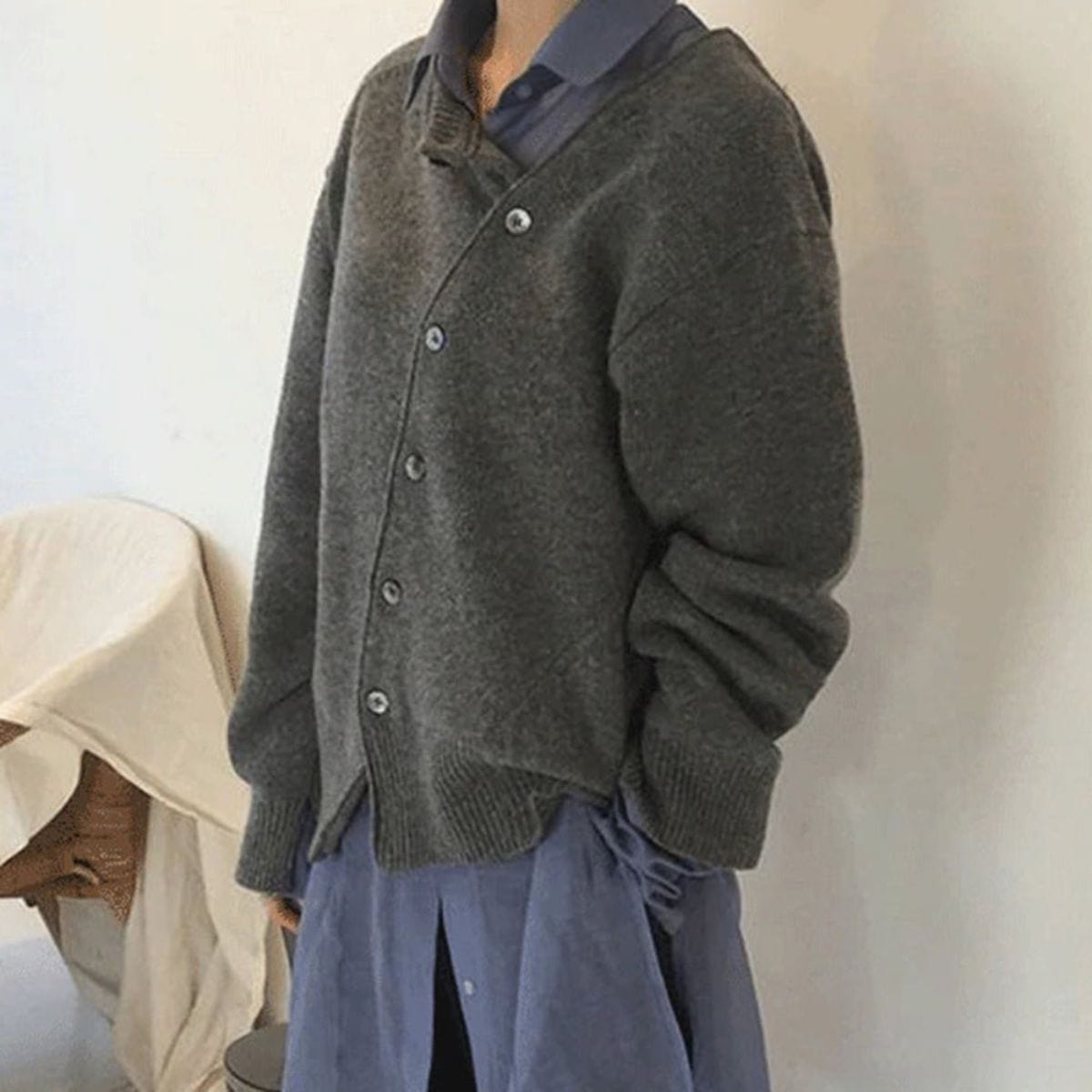 Kaschmirjacke mit Knöpfen 1