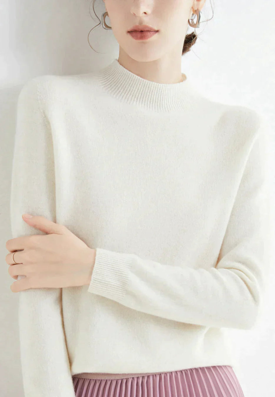 Kaschmirpullover Damen | Gemütliche Passform, Langarm