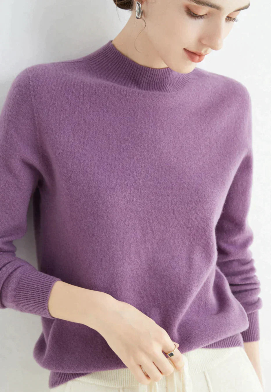 Kaschmirpullover Damen | Gemütliche Passform, Langarm