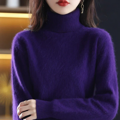 Kaschmirpullover Damen | Stehkragen, Taillierte Passform | Winter