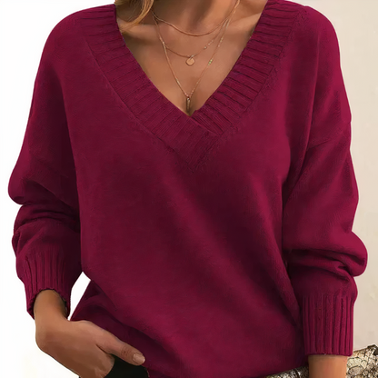 Kaschmirpullover für Damen | V-Ausschnitt-Design