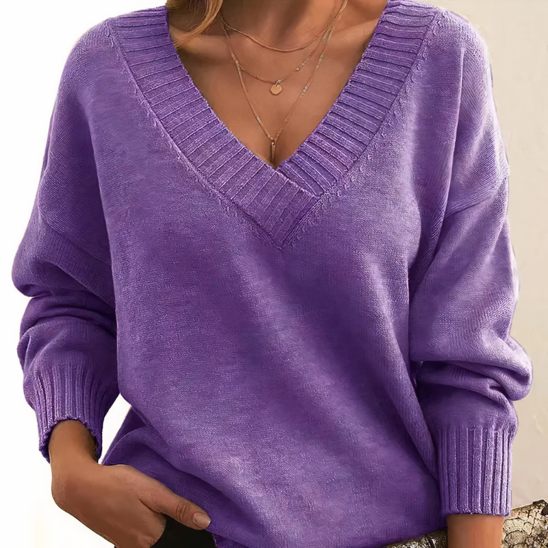 Kaschmirpullover für Damen | V-Ausschnitt-Design