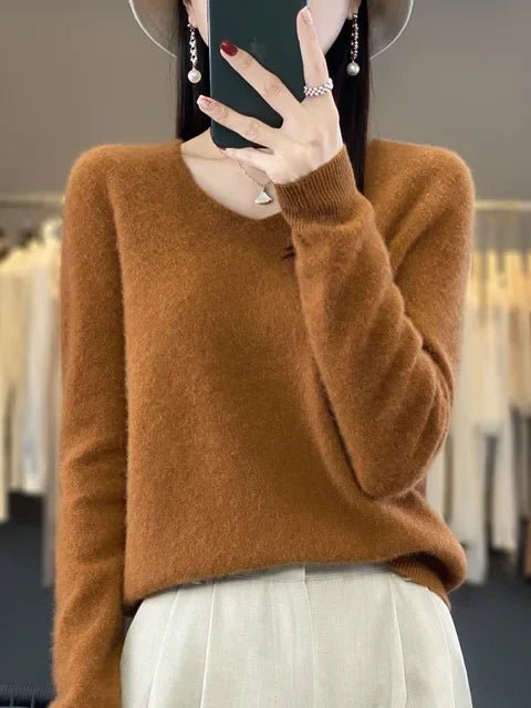 Kaschmirpullover für Damen | V-Ausschnitt