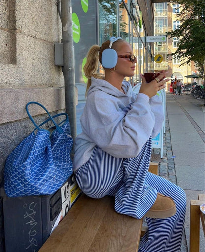 Katharina | Damen Frühlings-Gestreifte Relaxed-Hose 1
