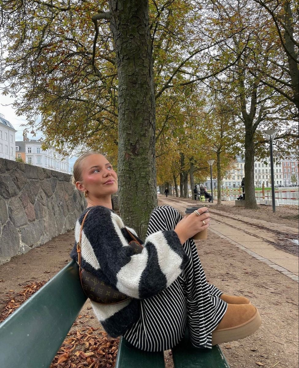 Katharina | Damen Frühlings-Gestreifte Relaxed-Hose 4