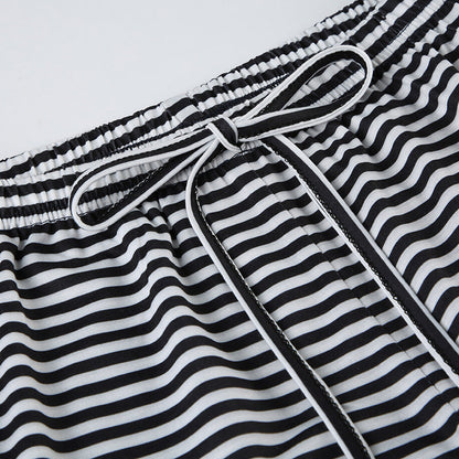 Katharina | Damen Frühlings-Gestreifte Relaxed-Hose 5