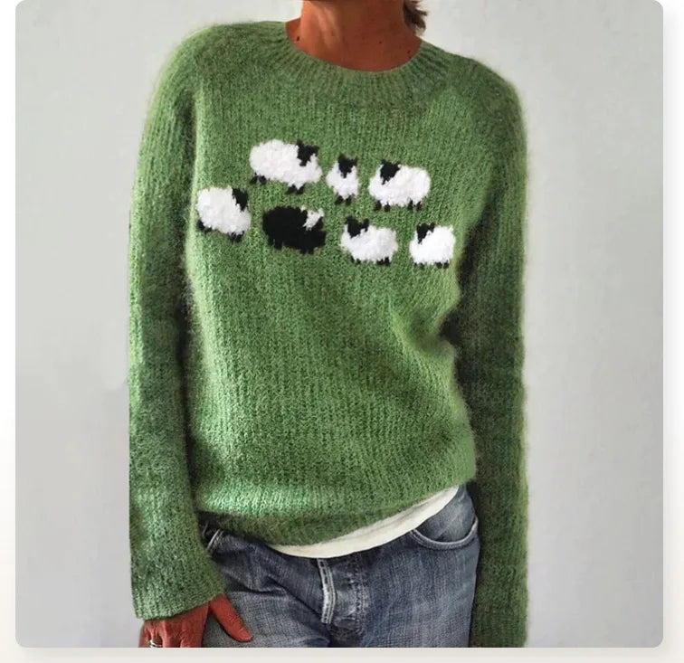 Strickpullover Damen | Vintage Muster & Kuschelig Weich 3