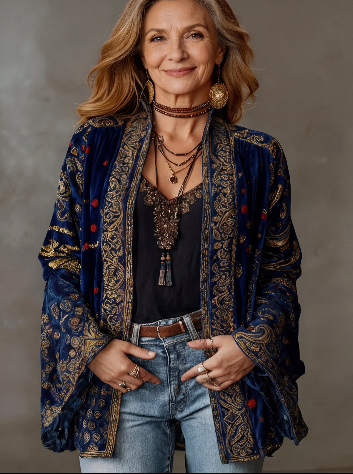 Kimono Jacke Damen | Boho Style & Fließender Schnitt