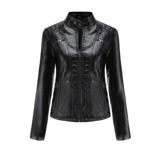 Klassische Lederjacke für Damen | Zeitlose Passform