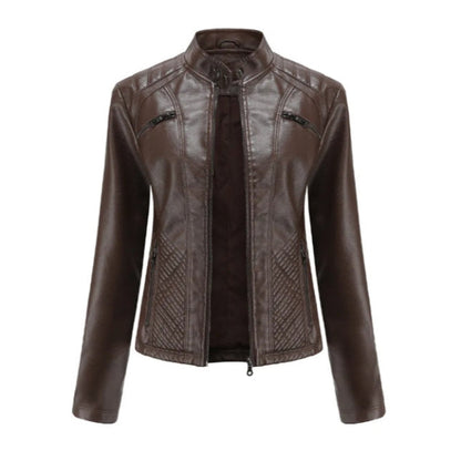 Klassische Lederjacke für Damen | Zeitlose Passform