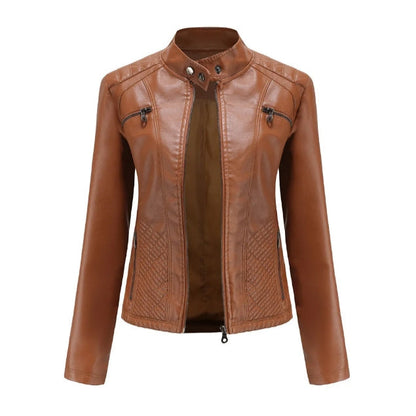 Klassische Lederjacke für Damen | Zeitlose Passform