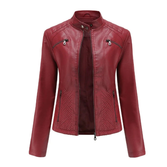 Klassische Lederjacke für Damen | Zeitlose Passform