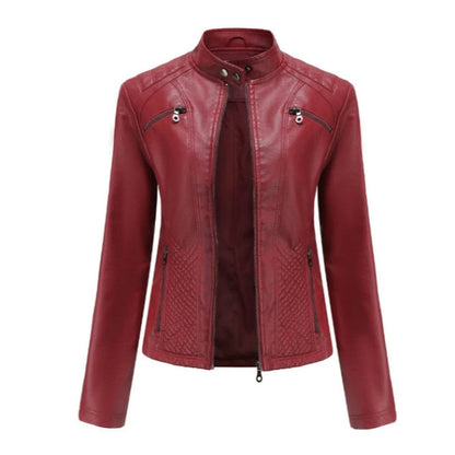 Klassische Lederjacke für Damen | Zeitlose Passform