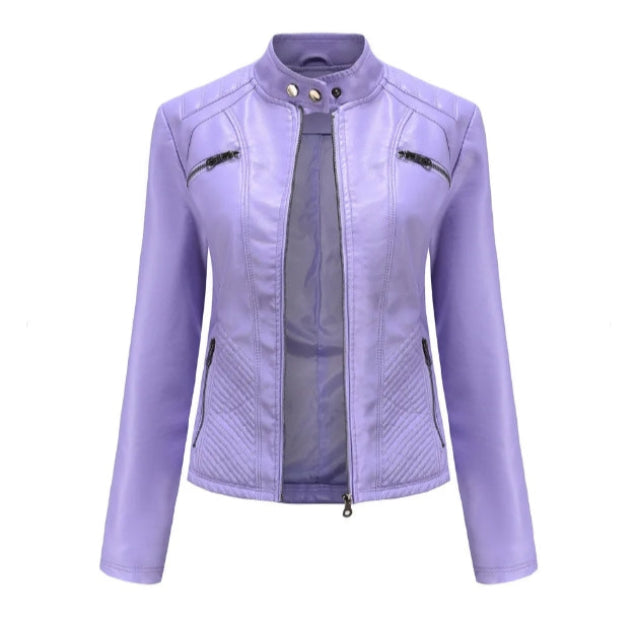 Klassische Lederjacke für Damen | Zeitlose Passform