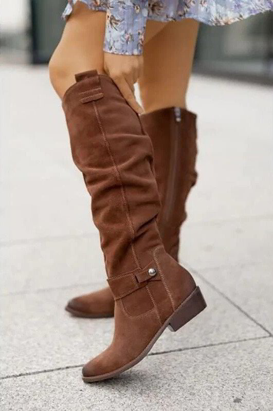 Kniehohe Stiefel Damen | Blockabsatz & Bequem für Herbst