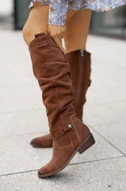 Kniehohe Stiefel Damen | Blockabsatz & Bequem für Herbst