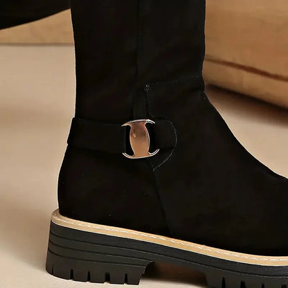Kniehohe Stiefel Damen | Blockabsatz & Rutschfest