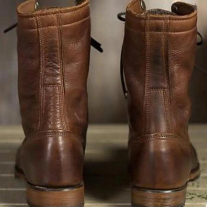 Knöchelhohe Lederstiefel für Damen | Flexible Passform,