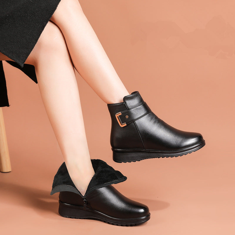 Knöchelhohe Stiefel für Damen | Echtes Leder