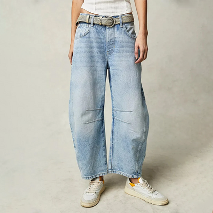 Damen Ausgestellte-Bein Jeans Dehnbar Stretch Taschen Reißverschluss 7