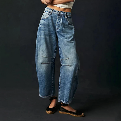 Damen Ausgestellte-Bein Jeans Dehnbar Stretch Taschen Reißverschluss 6