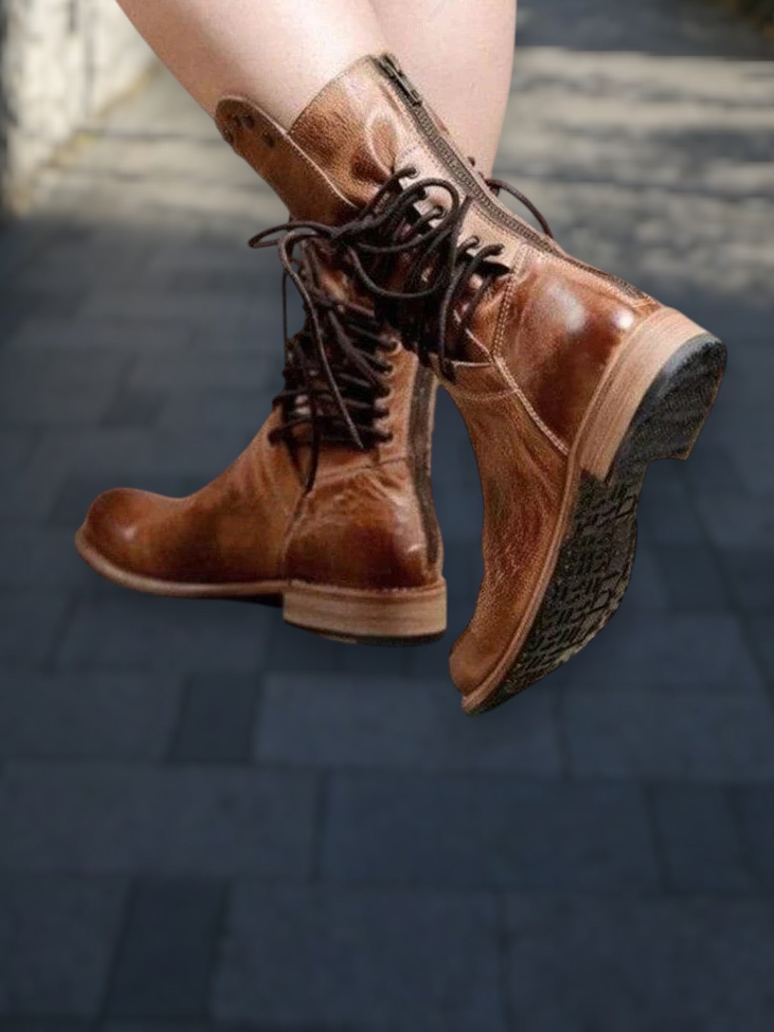 Lacey | Stilvolle Damenstiefel aus Leder mit Schnürsenkeln für Alltag und besondere Anlässe