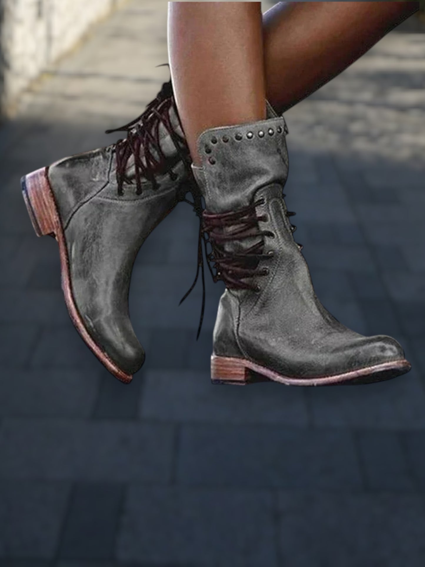 Lacey | Stilvolle Damenstiefel aus Leder mit Schnürsenkeln für Alltag und besondere Anlässe
