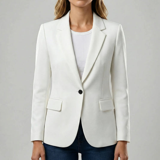 Langarm Blazer Damen | Einknopf & Tailliert
