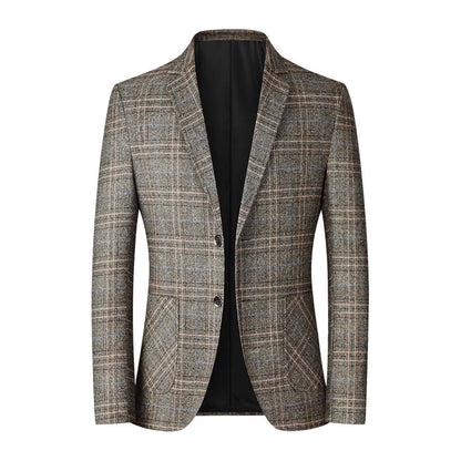 Langarm Blazer Herren | Karo-Muster & Slim Fit