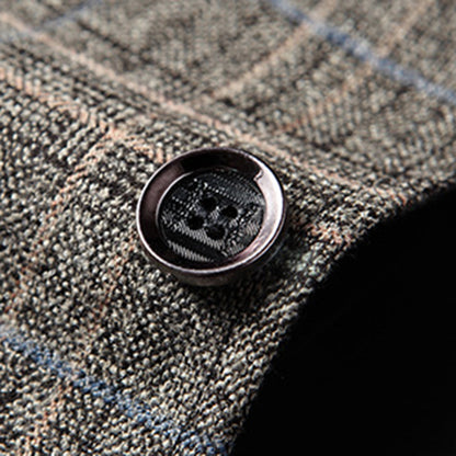 Langarm Blazer Herren | Karo-Muster & Slim Fit