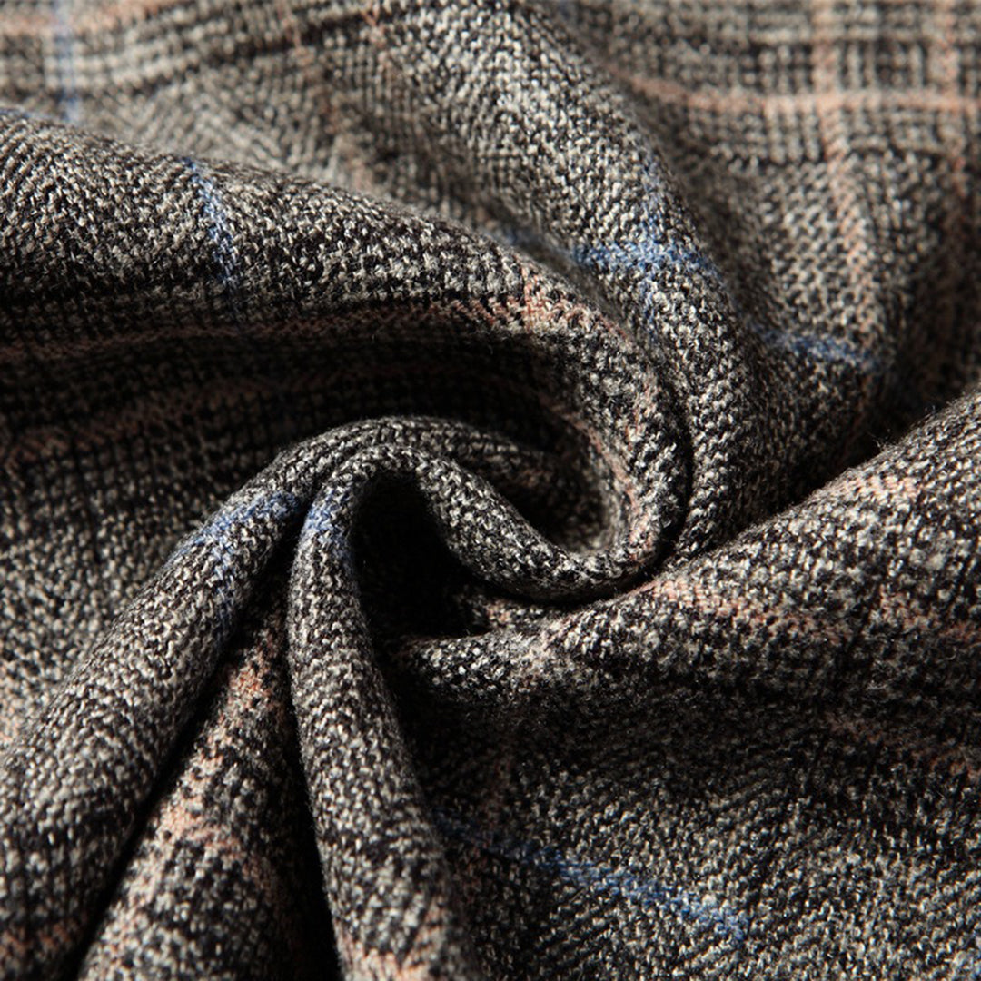Langarm Blazer Herren | Karo-Muster & Slim Fit