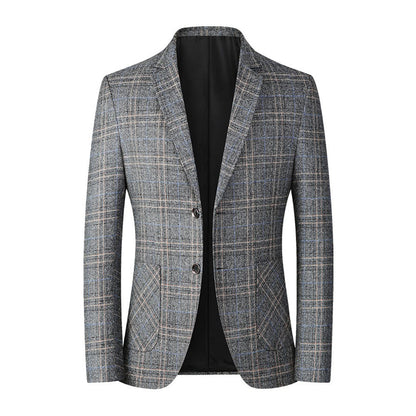 Langarm Blazer Herren | Karo-Muster & Slim Fit