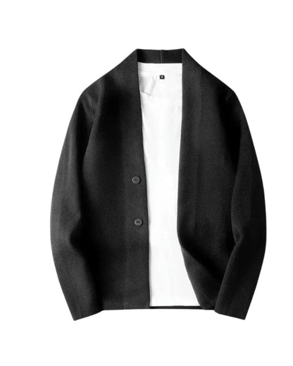 Langarm Blazer Herren | Schalkragen & Zweiknopf