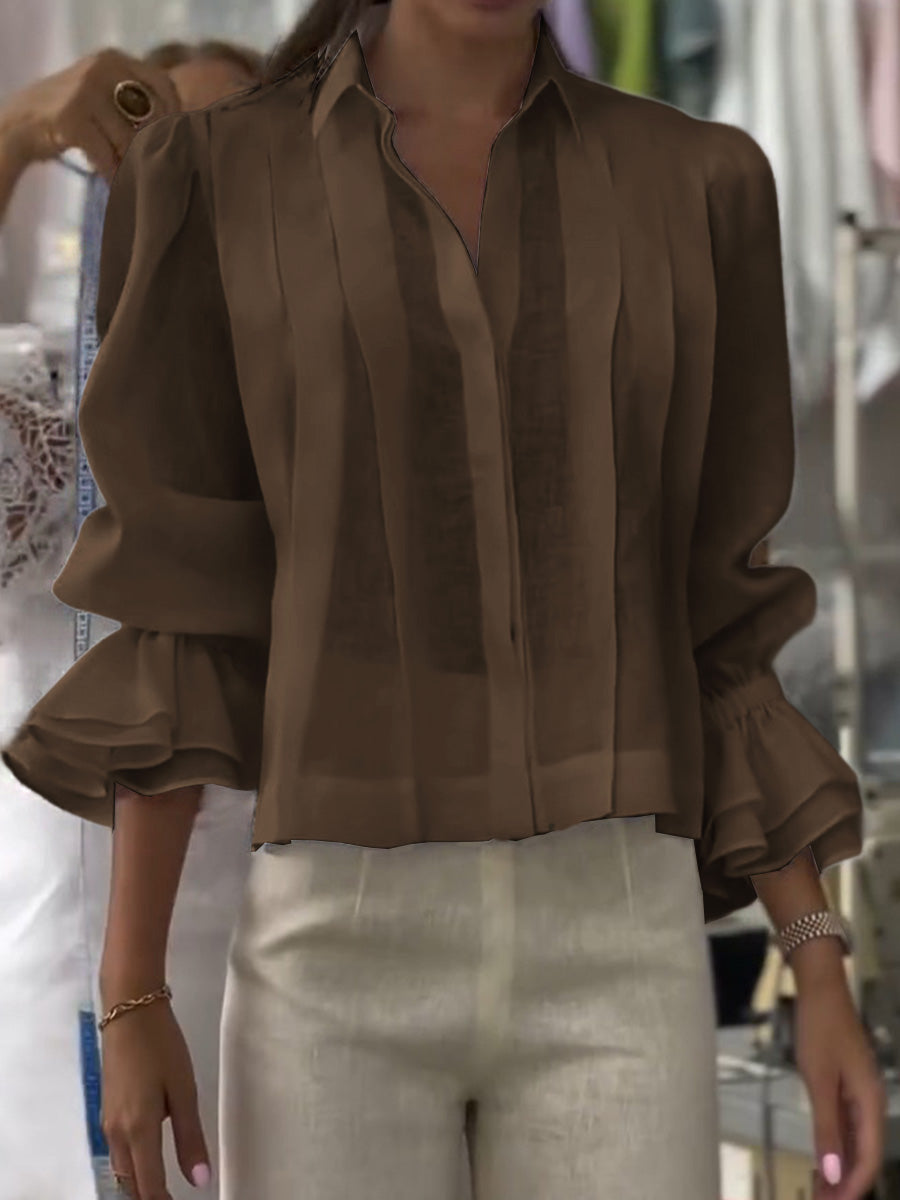 Langarm Bluse Damen | Eleganter Fall & Stilvolle Silhouette