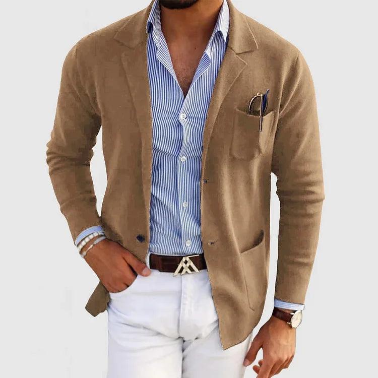 Langarm-Cardigan für Herren | Monochromes Design