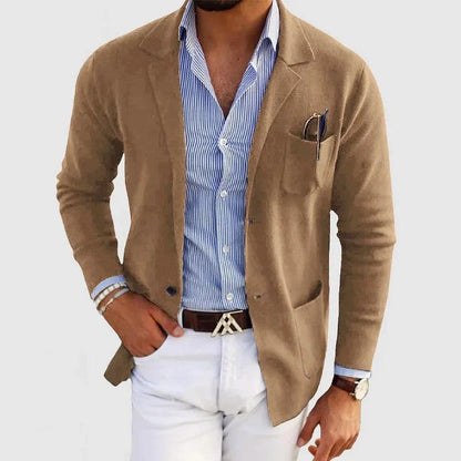 Langarm-Cardigan für Herren | Monochromes Design
