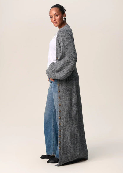 Langarm Kleid Damen | Durchgeknöpft & Bodenlang