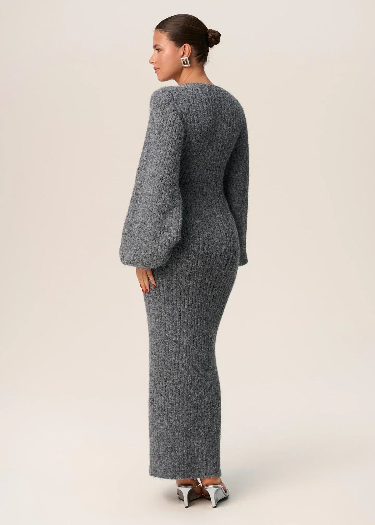 Langarm Kleid Damen | Durchgeknöpft & Bodenlang