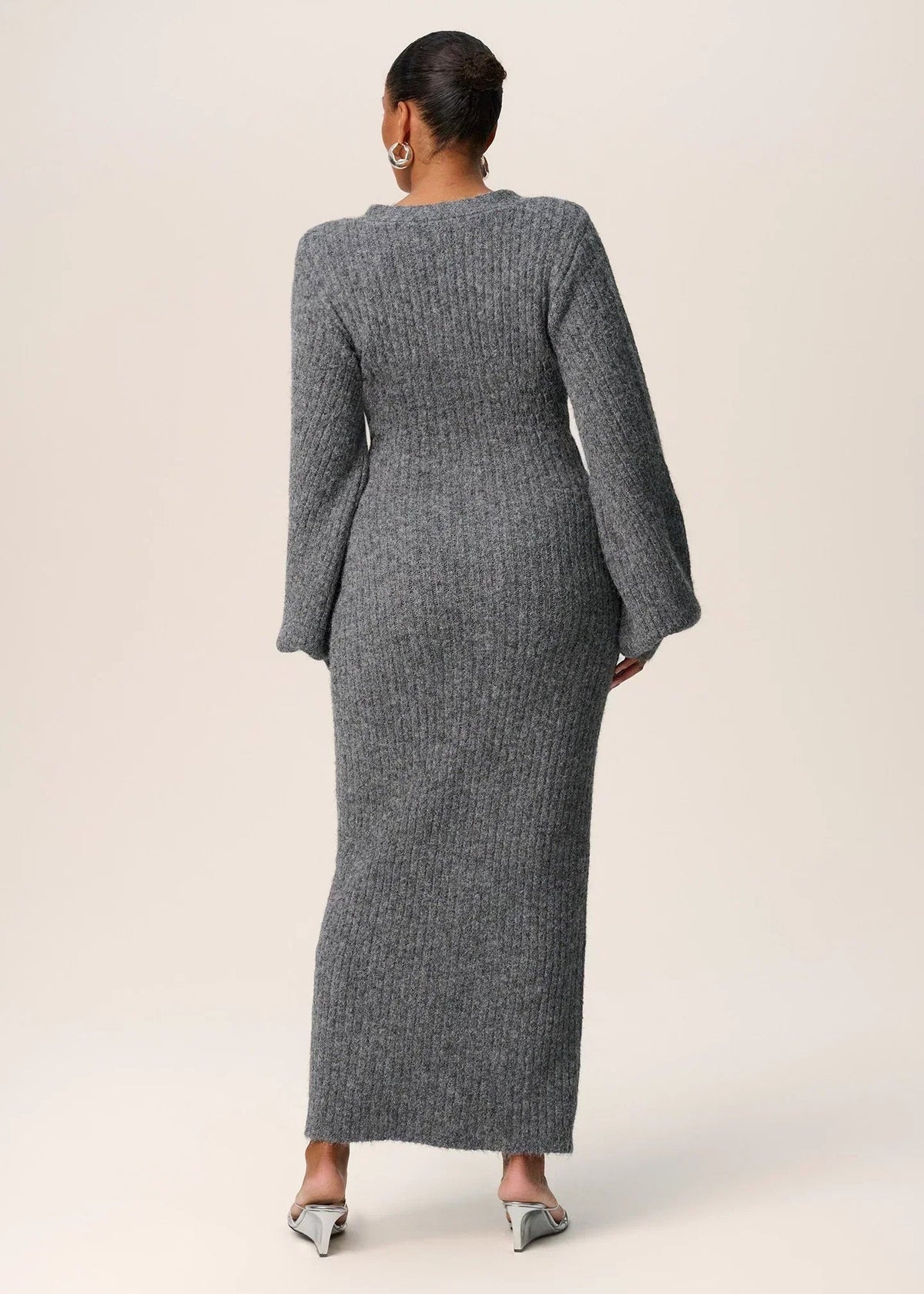 Langarm Kleid Damen | Durchgeknöpft & Bodenlang