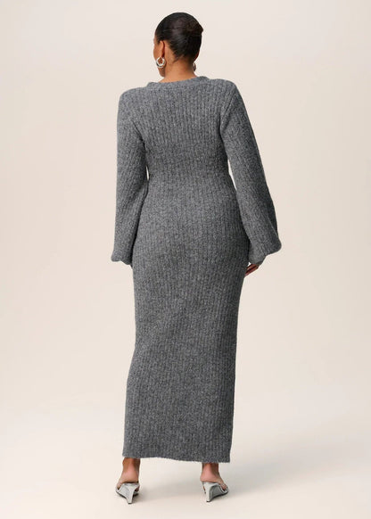 Langarm Kleid Damen | Durchgeknöpft & Bodenlang