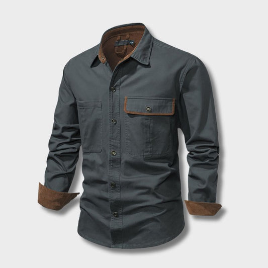 Langarm Polo Herren | Utility-Look & Kontrast-Details
