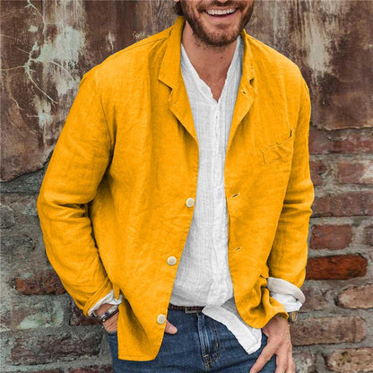 Langarm Polo Herren als Hemdjacke | Reverskragen & Brusttasche
