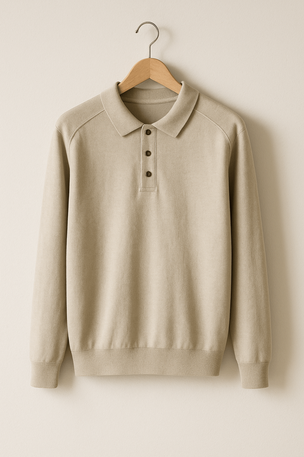 Langarm Polo Herren mit Polokragen | Feinstrick & Knopfleiste