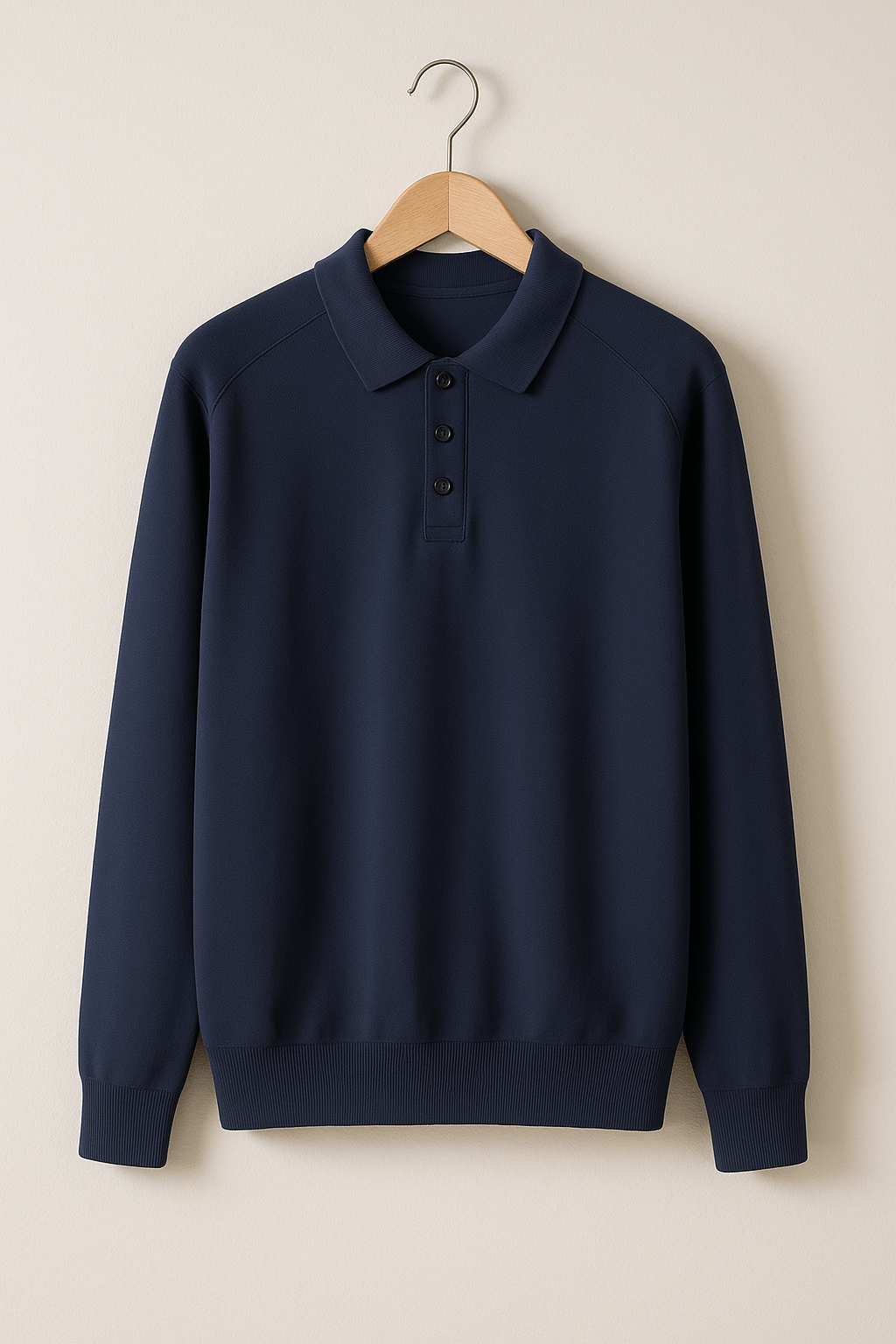 Langarm Polo Herren mit Polokragen | Feinstrick & Knopfleiste
