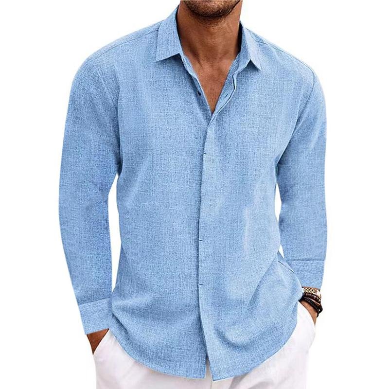 Langarm Polo Herren unifarben | Umlegekragen & Klare Linie