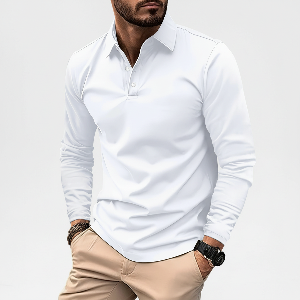 Langarm Polo Shirt Herren | Slim Fit & Bequem für den Alltag
