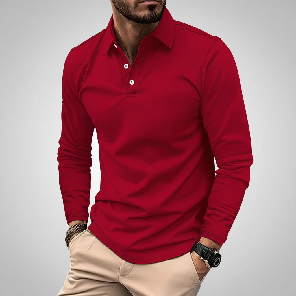 Langarm Polo Shirt Herren | Slim Fit & Bequem für den Alltag