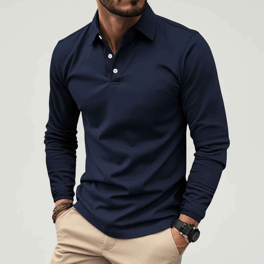 Langarm Polo Shirt Herren | Slim Fit & Bequem für den Alltag