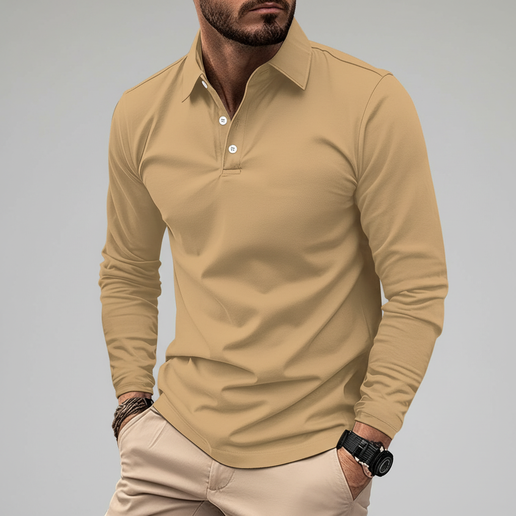 Langarm Polo Shirt Herren | Slim Fit & Bequem für den Alltag